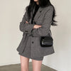 Korean Style Oversized Blazer Set in Plaids