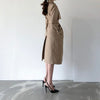 Long Double-Breasted Trench Coat