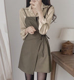 Button Up Shirt with Wrap Style Strap Dress