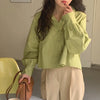 A-Line Long Sleeve Pleated Back Button-Up Shirt