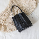 Pleated Soft Vegan Leather Basket Bag