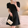 Short Sleeve Mini Dress with Cut Out Meshed Waist