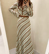 Designer Striped Knitted Dress Set