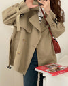 Short Double Breasted Trench Coat