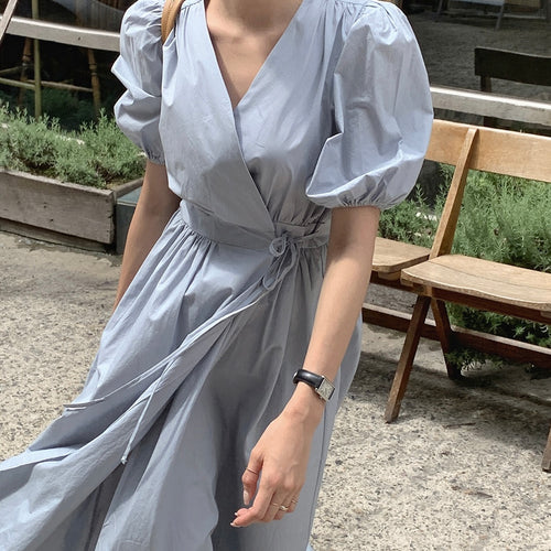 Korean Style Wrap Around Dress