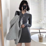 Cotton Bodycon Dress with Cropped Zip Hoodie