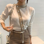 Designer Side Button Knitted Top