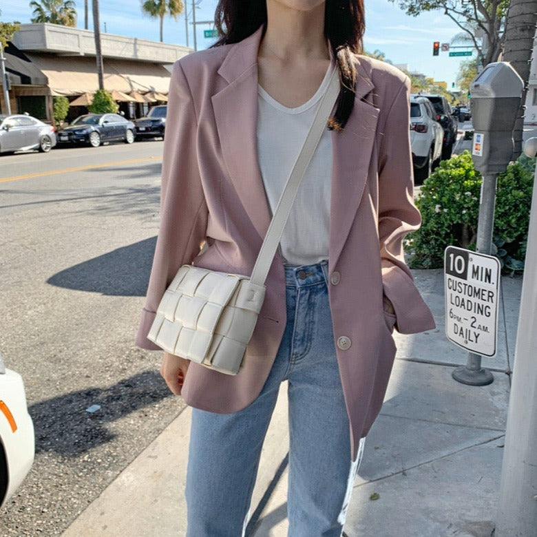 Korean Style Casual Blazer with Back Vent