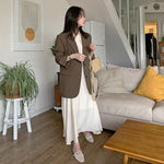 Korean Style Casual Blazer with Back Vent