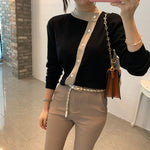 Designer Side Button Knitted Top