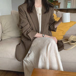 Korean Style Casual Blazer with Back Vent