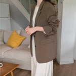 Korean Style Casual Blazer with Back Vent