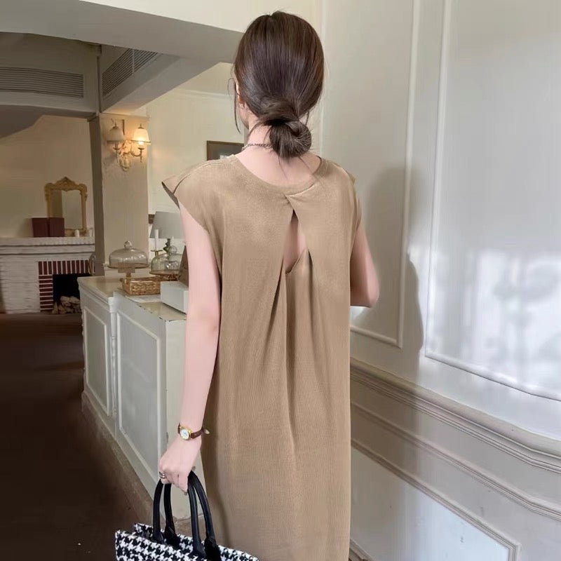 Minimalist Sleeveless Knit Dress