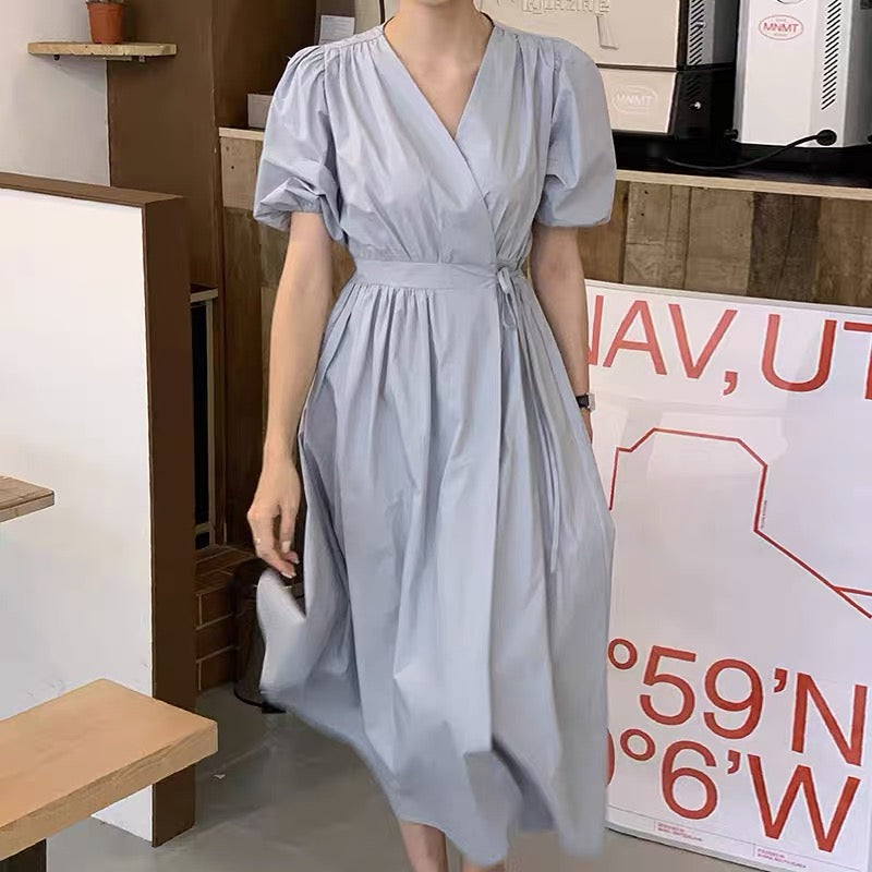 Korean Style Wrap Around Dress