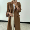 Blazer Style Long Jacket with Back Vent