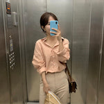 Pink Back Tie Button-Up Shirt