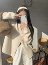 Soft Knit Designer V-Neck Side Button Sweater