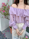 Textured Organza Translucent Top with Round Collar