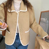 Peter Pan Collar Gold Button White Trim Jacket