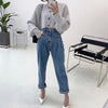 High Rise Barrel Shape Denim Jeans