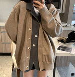 Designer Blazer Collar Oversized Cardigan