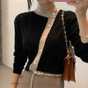 Designer Side Button Knitted Top