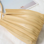 Pleated Soft Vegan Leather Crossbody Mini Bag