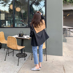 Korean Style Casual Blazer with Back Vent