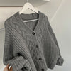 Loose Knit Braided Cable Cardigan