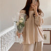 Korean Style Textured Cotton Lounge Wear Set