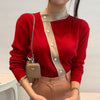 Designer Side Button Knitted Top