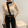 Designer Side Button Knitted Top