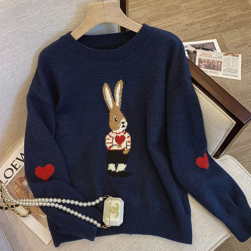 Cartoon Heart Rabbit Sweater