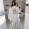 Tiered Loose Long-sleeved Sweatshirt Dress