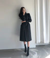 Long Double-Breasted Trench Coat