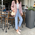 Korean Style Casual Blazer with Back Vent