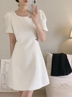 Short Sleeve Mini Dress with Cut Out Meshed Waist