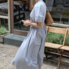 Korean Style Wrap Around Dress