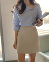 Designer Long Sleeve Asymmetrical Side Button-Up Shirt