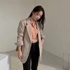 Korean Style Casual Blazer with Back Vent