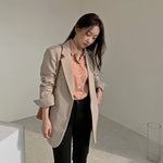 Korean Style Casual Blazer with Back Vent