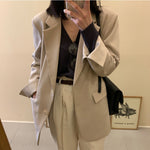 Korean Style Casual Blazer with Back Vent