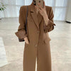 Blazer Style Long Jacket with Back Vent