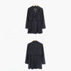 Korean Style Pleat-Detail Double Breasted Suit Dress