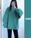 Letter Logo Oversized Sweatshirt