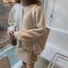 Soft Knit Round Neck Cardigan