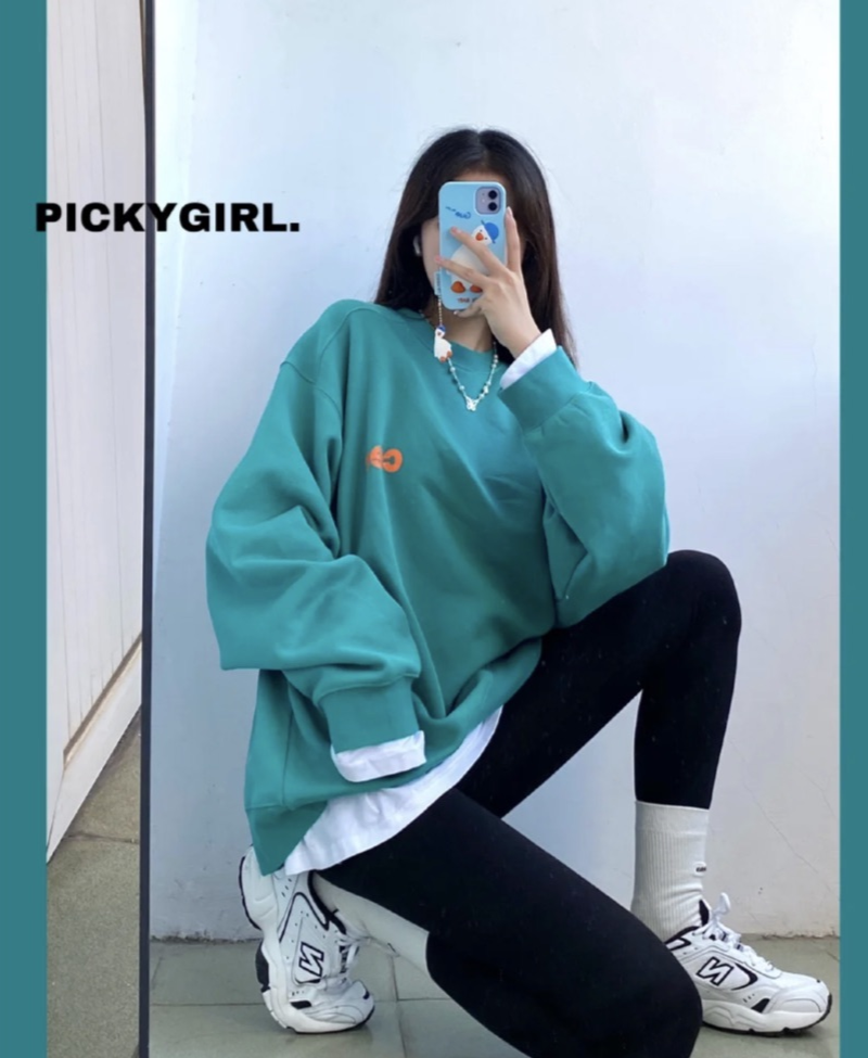 Letter Logo Oversized Sweatshirt