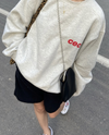 Letter Logo Oversized Sweatshirt