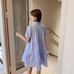 Baby Blue Shirt Dress