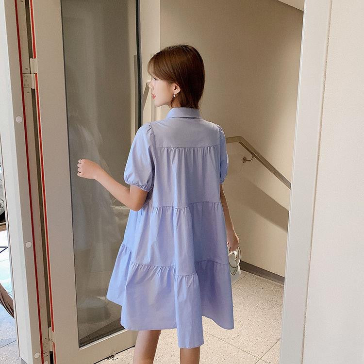 Baby Blue Shirt Dress